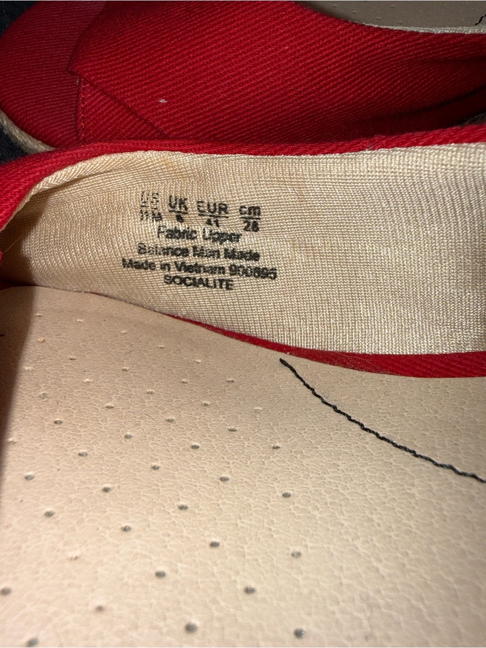 LifeStride Socialite Women's Red Espadrille small wedge Slingbacks size 11 - Picture 5 of 8